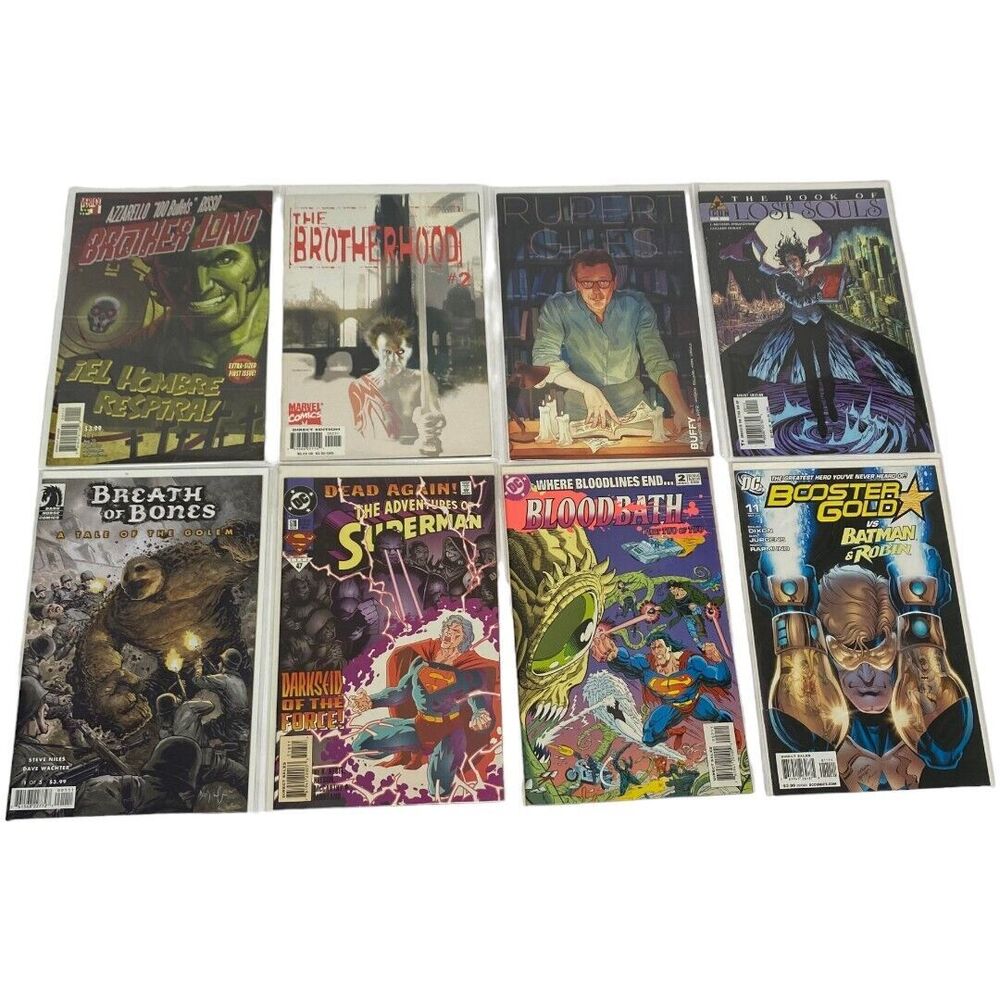 Lot of 8 Mixed Comics Brother Lono Buffy Lost Souls Superman Brotherhood DC